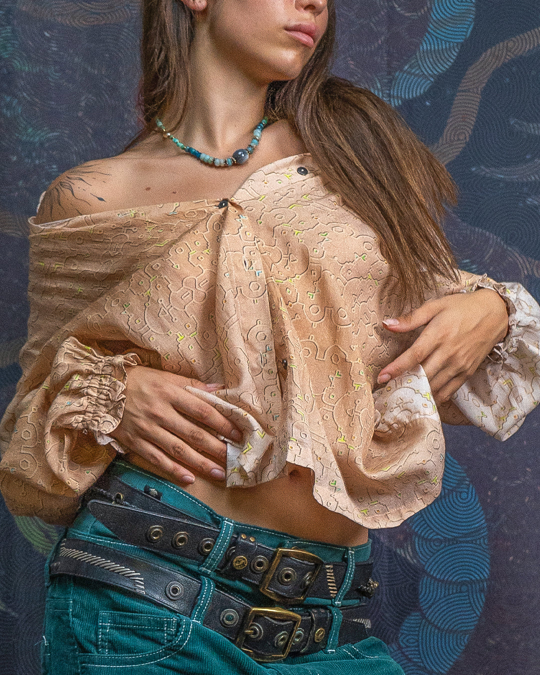 Shirt Woman Longsleeve Frufru / Bio Farms Bamboo - REBIRTH OF IKARO Whitesands